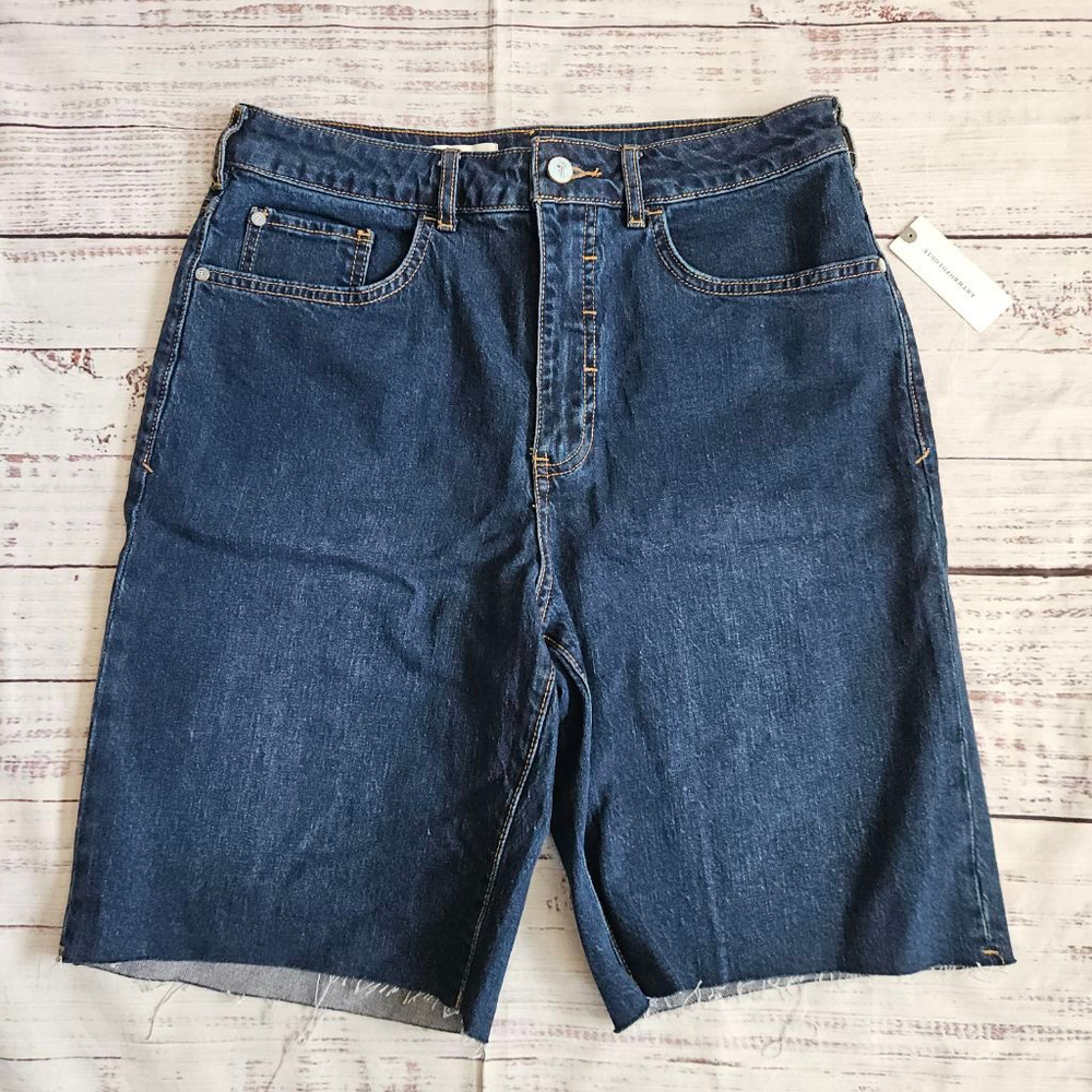 Pilcro Anthropologie Cutoff Denim Bermuda Shorts Womens 31 NWT